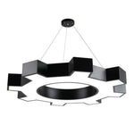 Industrial Gear LED Chandelier in Matte Black for Modern Interiors