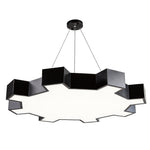 Industrial Gear LED Chandelier in Matte Black for Modern Interiors