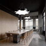 Industrial Gear LED Chandelier in Matte Black for Modern Interiors