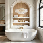 Aurelia Crystal Chandelier in Polished Copper for Modern Interiors