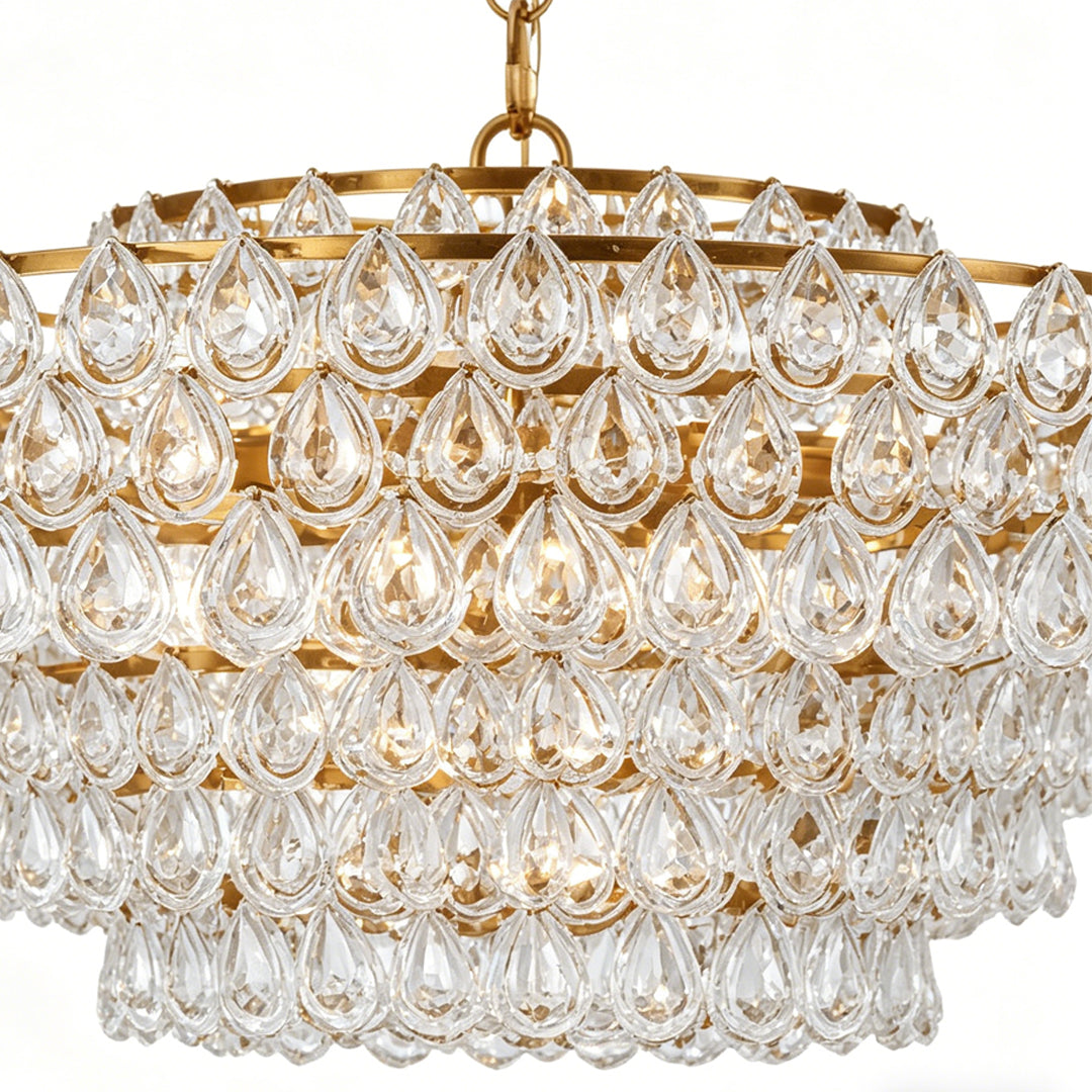 Aurelia Crystal Chandelier in Polished Copper for Modern Interiors