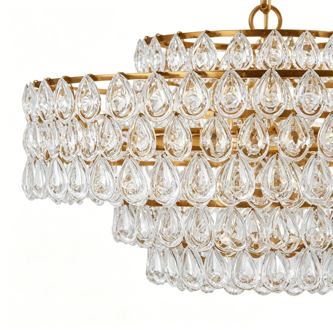 Aurelia Crystal Chandelier in Polished Copper for Modern Interiors