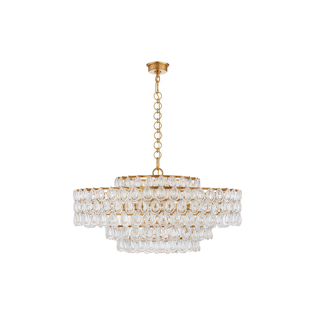 Aurelia Crystal Chandelier in Polished Copper for Modern Interiors