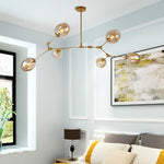 Nordic Branches Bubble Sputnik Chandelier 5 To 11 Lights Gold Finish