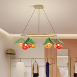 Aurelia Nordic Glass Bulb Chandelier with LED Cherry Accents