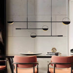 Linear LED Pendant Light in Iron with Adjustable Color Temperature