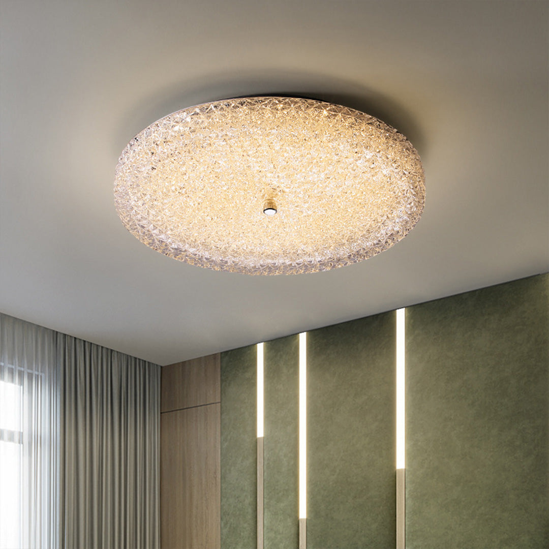 Lumière Crystal Flush Mount Ceiling Light in Chrome and Glass