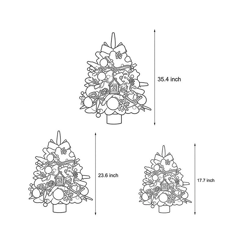 Sculptural Christmas Tree Table Lamp with LED Glow