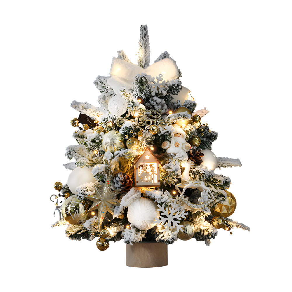 Sculptural Christmas Tree Table Lamp with LED Glow