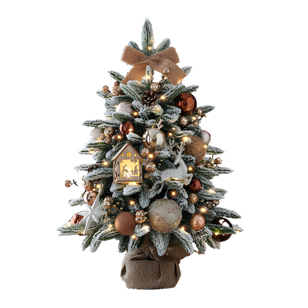 Sculptural Christmas Tree Table Lamp with LED Glow
