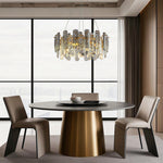 Lumière de Cristal Contemporary Crystal Chandelier with Adjustable Chain
