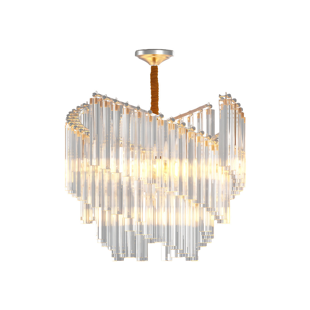 Aurelia Vintage Crystal Chandelier in Copper, Nickel, or Black – Modern Luxury Ceiling Light