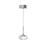 Italian Minimalist Glass Pendant Light with LED Ring