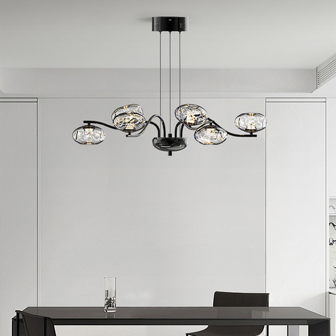 Modern LED Chandelier with Magic Bean Glass Shades – 9 or 16 Lights