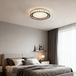 Crystal Flush Mount Ceiling Light in Chrome, Modern LED Ring