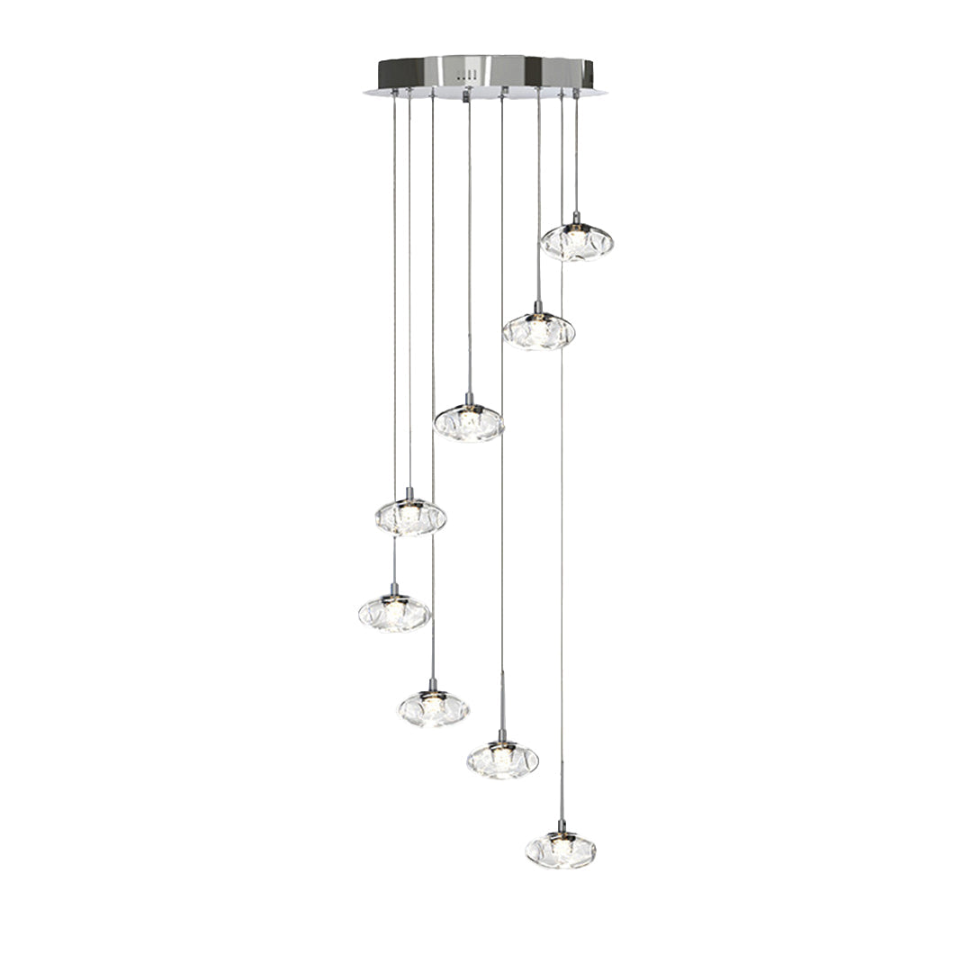 Italian Minimalist Ring Chandelier for High Ceilings