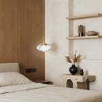 Italian Minimalist Glass Pendant Light with LED Ring