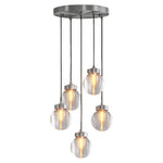 Luxury Copper Chandelier with Clear Glass Shades for Modern Interiors