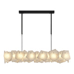 Cloud Stone Copper LED Chandelier — Modern Sculptural Pendant for Dining & Living Spaces