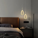 Aurelia Water Drop LED Pendant Light — Modern Minimalist Chandelier in Gold