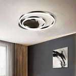 Aurelia Double Ring LED Flush Mount Ceiling Light in Black