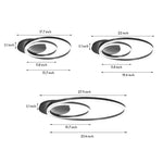 Aurelia Double Ring LED Flush Mount Ceiling Light in Black