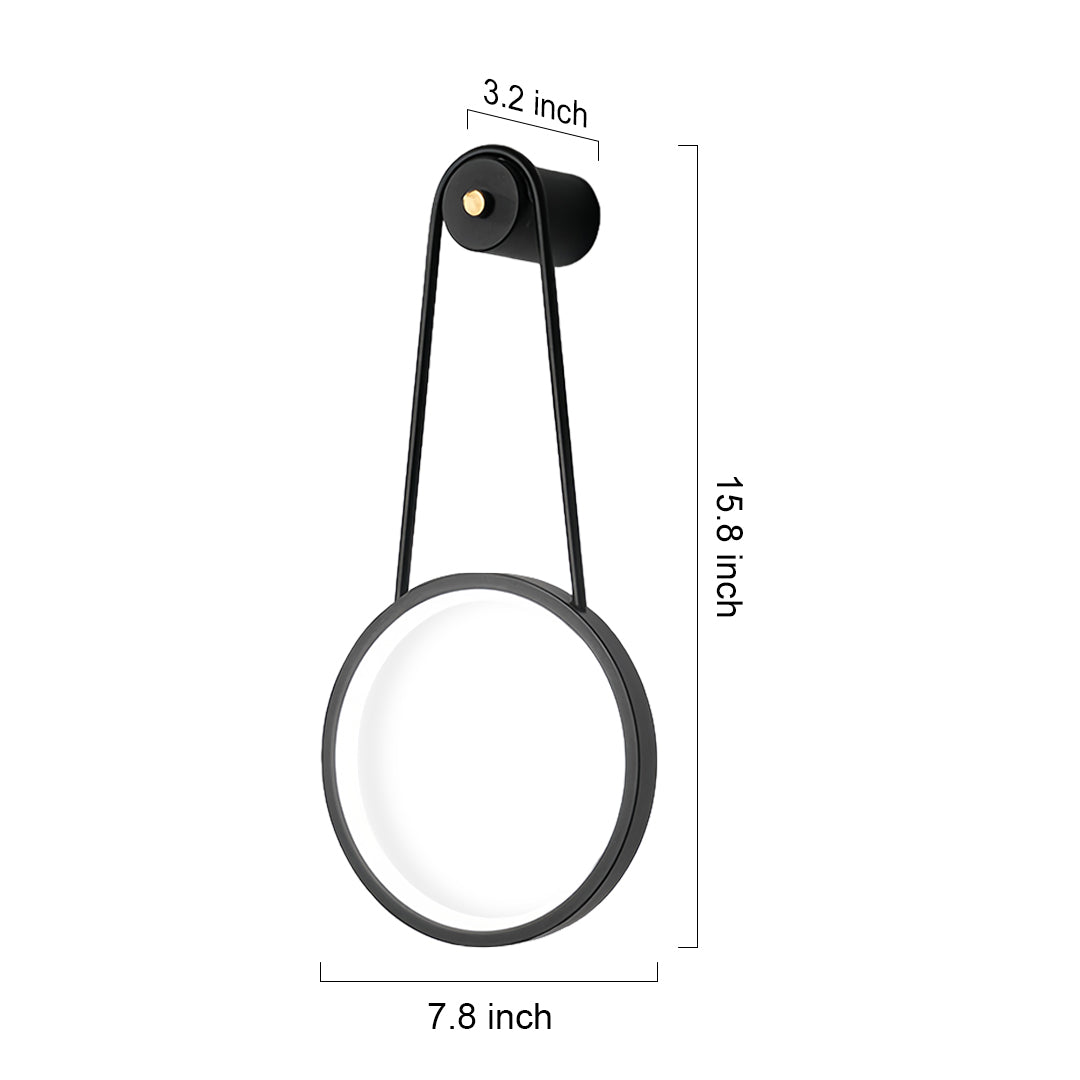 Modern Minimalist LED Wall Art Sconce in Black or Gold