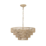 Zen-Inspired Japanese Chandelier with Natural Jute Rope – 6 or 8 Lights