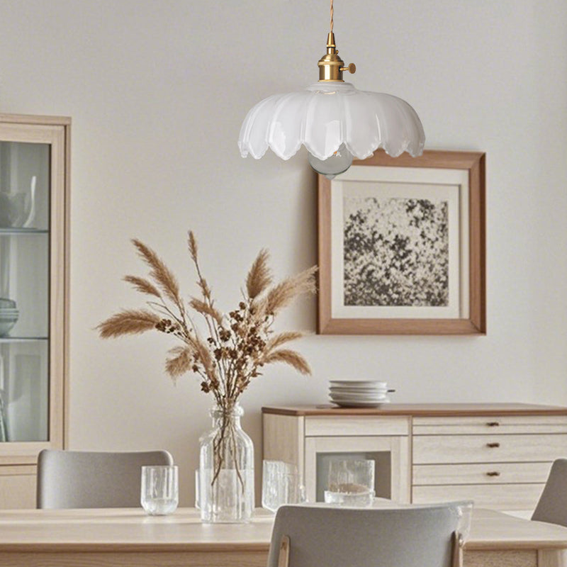 Chic Glass Flower Pendant Lamp