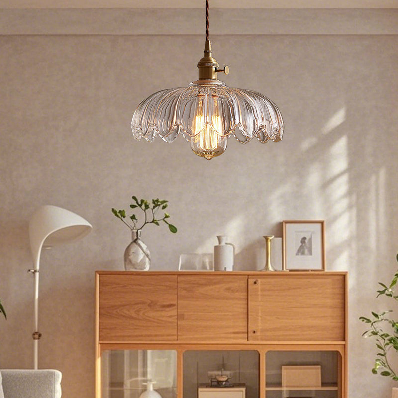Chic Glass Flower Pendant Lamp