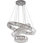 Chrome Crystal 3 Tier Pendant Light Modern Chandelier