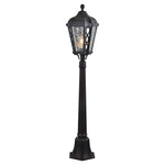 Modern European Outdoor Post Light with Clear Glass Shade