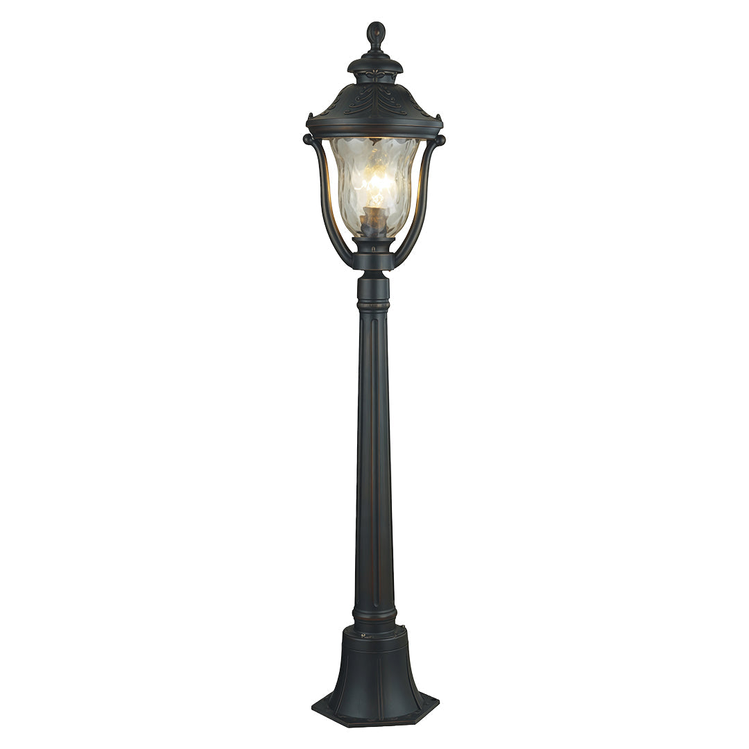 Aurelia Bollard Garden Light in Coffee Aluminum with Clear Glass