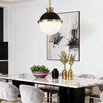 Classic Glass Globe Pendant Light with Adjustable Chain