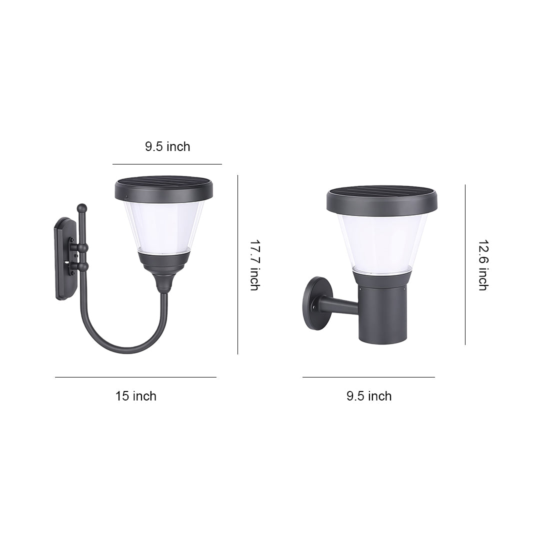 Modern Outdoor Wall Sconce with Curved Arm – Waterproof LED Garden Light