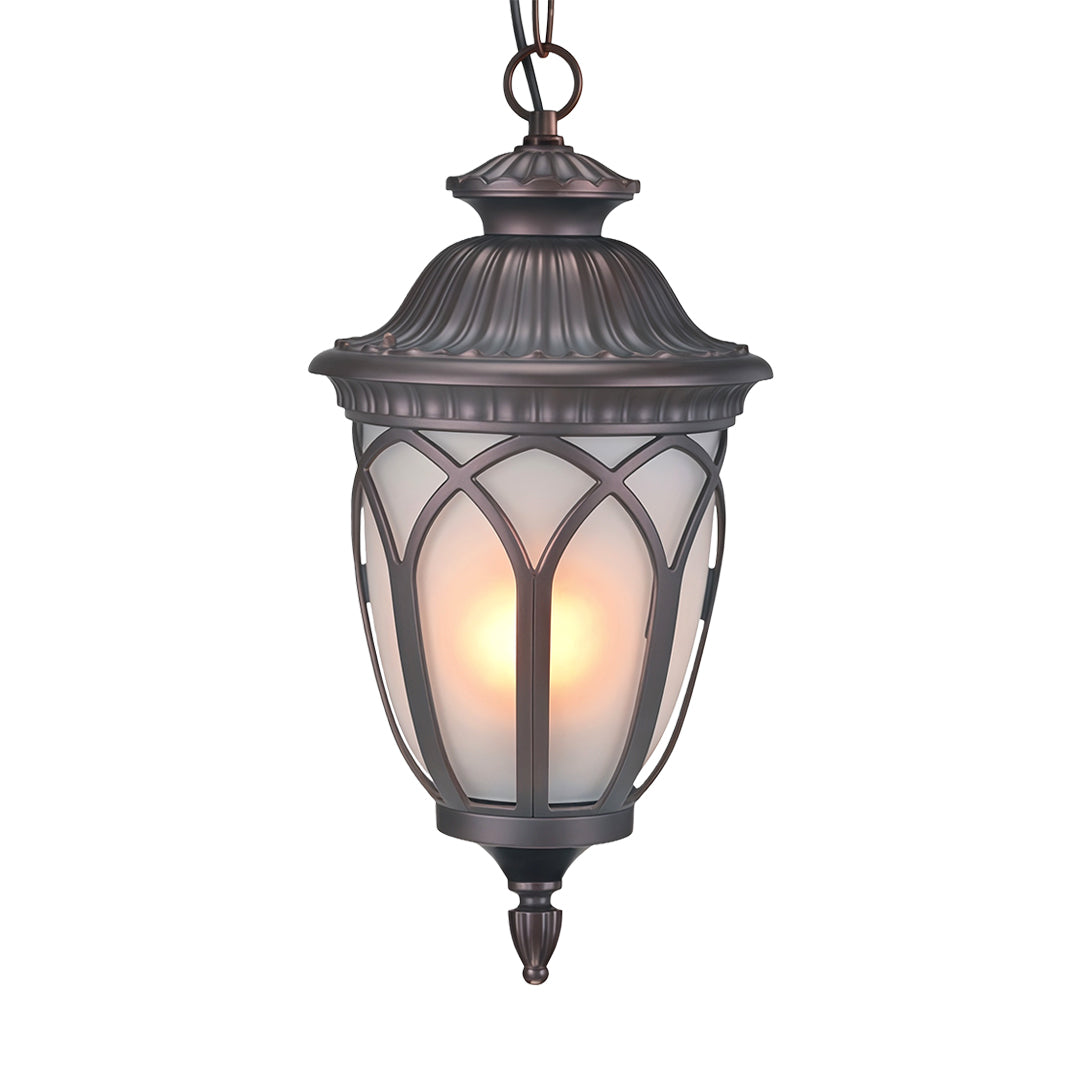 Outdoor Pendant Light with Adjustable Chain, IP44 Waterproof Lantern