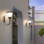 Modern Outdoor Wall Sconce with Curved Arm – Waterproof LED Garden Light