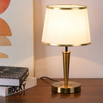 Nordic Brass Table Lamp with Fabric Shade for Modern Interiors