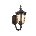 Artisan Copper Outdoor Wall Sconce with Champagne Glass Shade