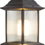 Modern LED Post Light with E26 Base for Outdoor Garden and Pathway
