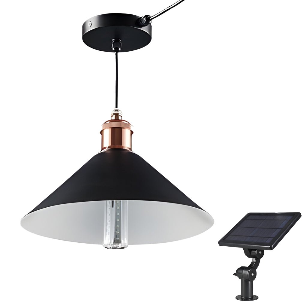 Classic Conical Solar Lights Led Pendant Light Solar Garden Lights Waterproof Hanging Lights