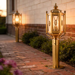 Antique Copper Path Light – Solid Brass Outdoor Landscape Lighting