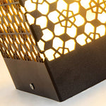 Snowflake Lace Outdoor Garden Light in Black Stainless Steel