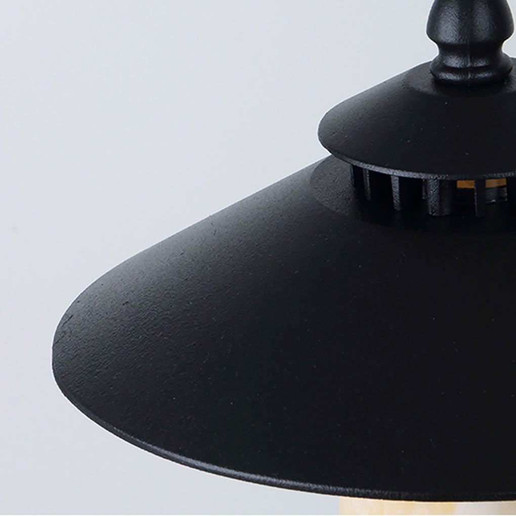 Classic European LED Garden Post Light with Marble Shade