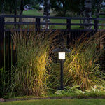 Classic European LED Garden Post Light with Marble Shade