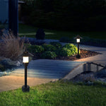 Classic European LED Garden Post Light with Marble Shade