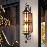 Vintage Dual-Head Outdoor Wall Sconce in Coffee Finish