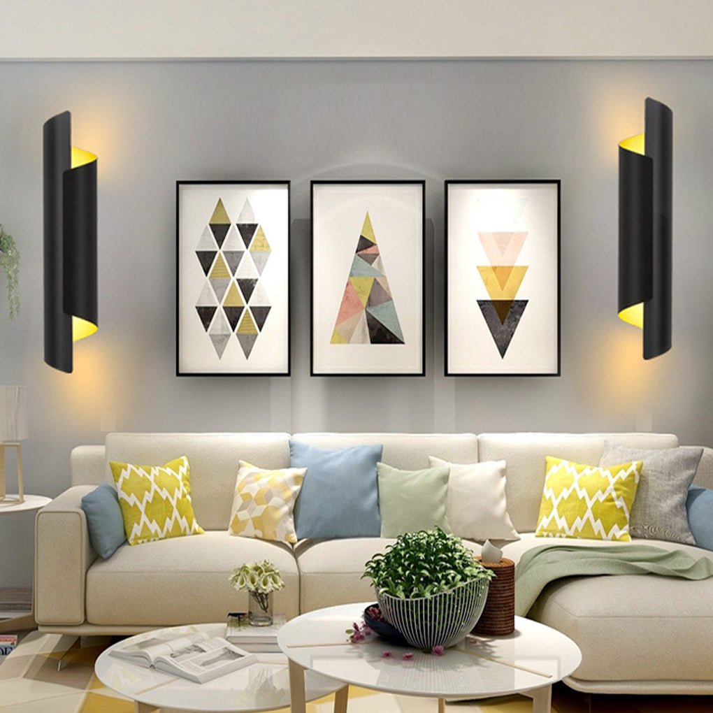 Classic Nordic Unique Chic Led Curved Metal Wall Lamp For Bedside Living Room Aisle