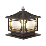 European Solar Pillar Lights for Garden, Waterproof Aluminum Fence Lamp