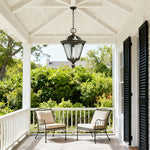 Modern Minimalist Outdoor Pendant Light with Clear Glass Shade